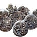 Antique steel buttons flowers w/ cut steels