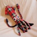 Seamus McSquidlan the Red and Black Plaid Fleece Squid Stuffed Animal Plush