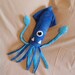 Made to Order Gorgon the Blue Fleece Cyclops Squid Monster Stuffed Animal Plush