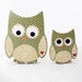 Custom order for Tarnia - Mum & Baby cute wooden owls
