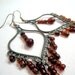 Brown Chandelier Earrings Brass Jewelry Trendy Jewellery Dangle Earth Tones Mod Funky Everyday