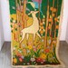 Antique hand-woven Wall Hanging..........deer .......woodland