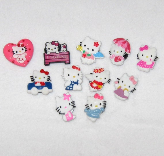 Items similar to Hello Kitty Shoe Charms, Crocs, Cute Set on Etsy