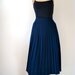 1970s Wool Skirt / A-Line Skirt with Knife Pleats / blueberry