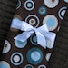Baby Boy Blanket in Brown Minky and Blue Dots/ Baby Boy Gift/ Baby Shower Gift