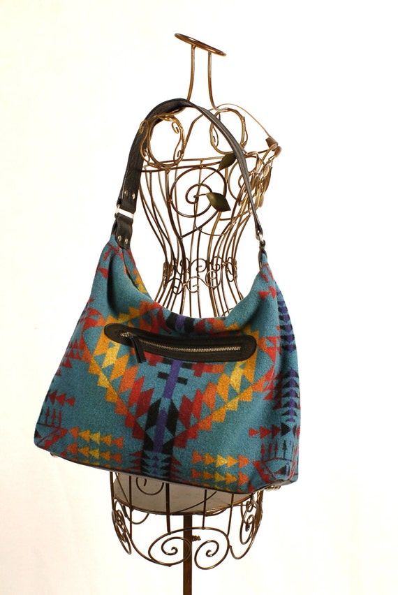 Native American Inspired Blanket Hobo Bags Wool By Pendelton
