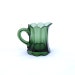 Vintage Pitcher Creamer Glass Emerald Green Vase Decor