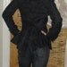 GORGEOUS Vintage 80s-- CHRISTIAN DIOR--Rich Navy Blue Blazer---Floral Pattern-- Size 2