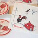 Paper Ephemera, Napkin and Coaster set, Rooster, WELCOME, Hostess set, circa 1950s,