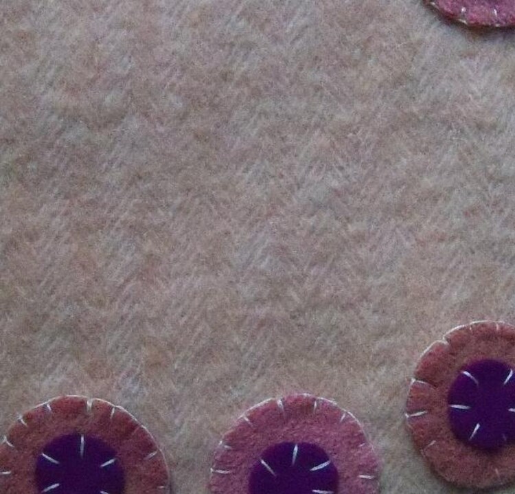 SALE Shabby Chic Felted Wool Penny Rug by laidbackladies on Etsy