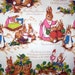 Vintage Beatrix Potter Fabric by Riverdale, 45" Wide, 38" Length, Great Nursery Print