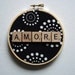 Hoop Art with Scrabble Tiles, Amore, Valentines Day Gift