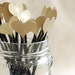 50 Gold Shimmery Heart topped drink stirrers / stir sticks