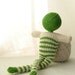 Green striped doll - bonhomme
