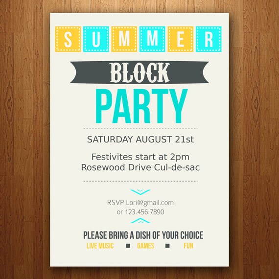 Neighborhood Block Party Invitation Wording 4