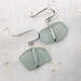 Silver Aqua Sea Foam Sea Glass Earrings.Fine Silver Wrapped Sea Glass Earrings.Light Blue Sea Glass Earring.Beach Glass Dangles.Earing.SALE