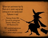 Witch on a Broomstick Halloween Invitation (printable) Il_170x135