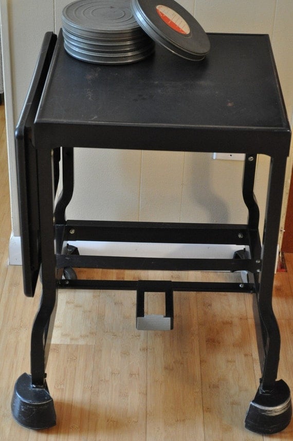 Vintage Typewriter Stand with Locking Wheels by TheVelvetBranch