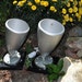 Pair of Uplights/ Lamp Set / Mid Century Silver Flood Lights Recycled Upcycled Accent Lighting