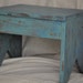 Small Stool Shabby Chic Blue Green From The Velvet Branch
