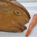 Lost Bunny Bookend. Cute Faux Bois Bunny Rabbit Kids Room Decor