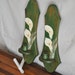 Candle Wall Sconces Calla Lilly Decoupaged Green Distressed Vintage Candle Wall Sconces