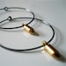 Mixed Metal Sterling, Brass Hoop Earrings, Minimalist, Oxidized Sterling Hoops, Little Brass Dangles, These GO WITH EVERYTHING, Edgy