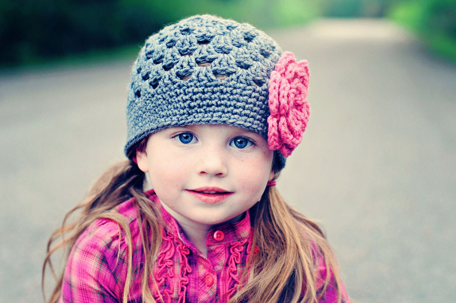 Girls Beanie / Crochet Baby Hat / Girls Hat / Baby Girl Hat