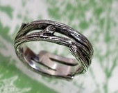 nature scene wedding rings