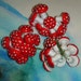 Poison Toadstools Red Spun Cotton Made in Germany 36 NEW, medium 3 dz