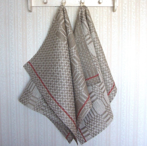 Kitchen towel set Old Europe linen towelsnatural linen