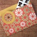 Refrigerator Folder Magnet and Coupon Organizer in Orangeand Green Circles for Coupons, Photos, Receipts and Recipes