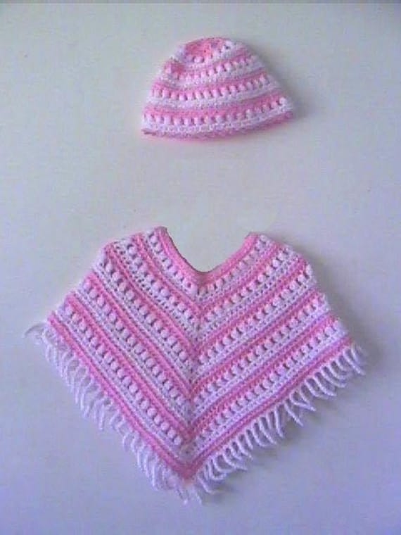 how to a old 1 hat crochet year INSTANT Poncho Hat to PATTERN and CROCHET Girls years 5 1