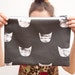 White Cat Zipper Pouch