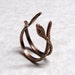 Double Crossed Snake Ring Band