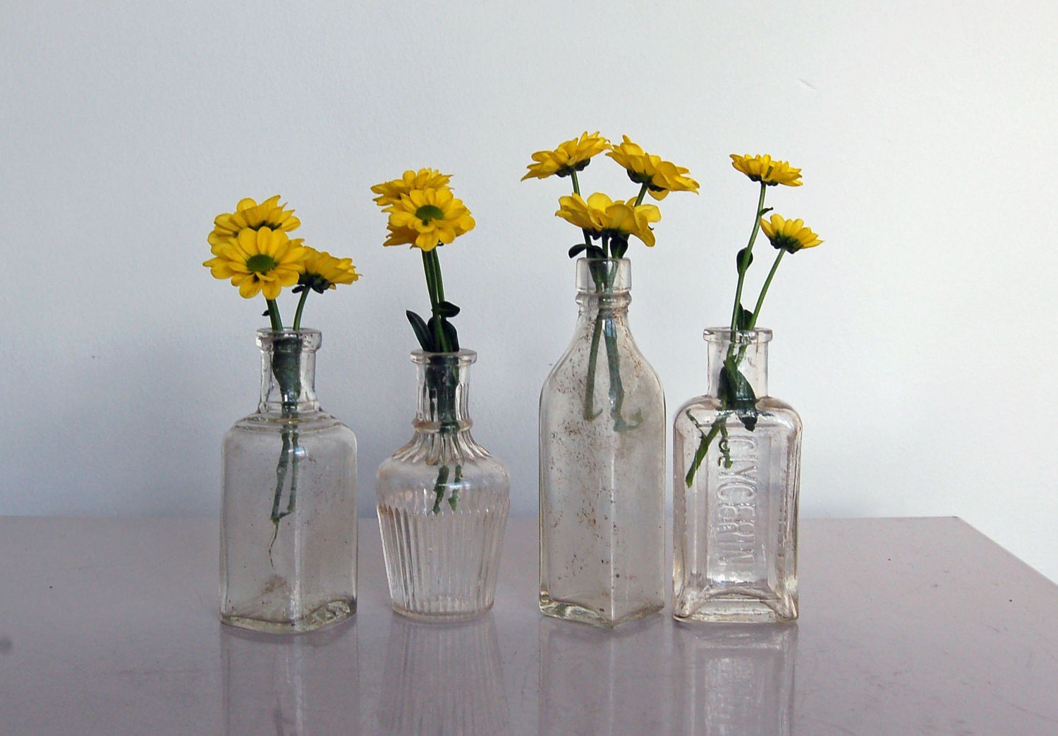 Small Clear Glass Bottles Vintage British Household Bottles   Il Fullxfull.313264257 