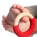 STRAWBERRY RED crochet teething ring :)