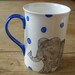 Elephant Mug Hand Painted English Bone China Cup