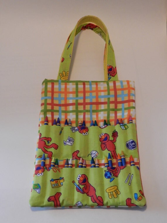 Download Coloring Book and Crayon Tote. Elmo Fun by BowHappy on Etsy