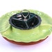 Vintage Lazy Susan Chip and Dip Set / Mid Century Serving / Two Tone Green