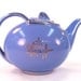 Vintage Hall Teapot with Powder Blue and Gold Glaze 0749 Made in the USA