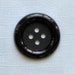 4 Jumbo Buttons 1.5 inches Midnight Black Color BUT131