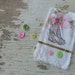 Vintage inspired shabby chic - fabric decorative canvas tile - Parisian Ballgown - embellishment
