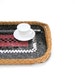 Mosaic serving tray black red home decor