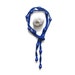 knitted necklace BINA, cotton, indigo blue