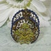 Reserved for Mary - Please do not Purchase unless you are Mary - Vintage Enamelled Shamrock Brass Filigree Fur Clip