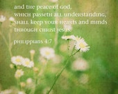 Items similar to Bible Scripture Art Nature Peace Philippians 4 7 ...