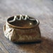 Vintage Bean Bag Ashtray - Gold, Floral Pattern
