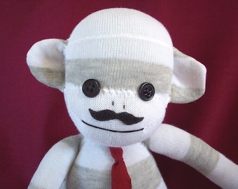 A Sock Monkey with a Mustache- Gomez