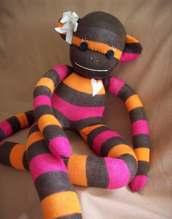 small sock monkey stuffed animal